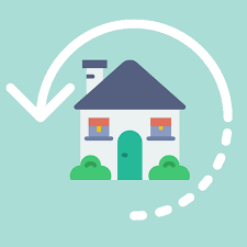 The Pros and Cons of Reverse Mortgages. A house with an arrow going backwards